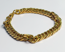 PULSERA DE ACERO INOXIDABLE DORADA 