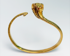 PULSERA DE ACERO INOXIDABLE DORADA DE COBRA