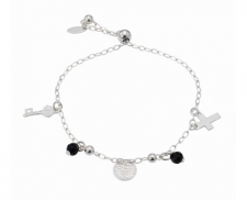 PULSERA DE PLATA CON LLAVE SAN BENITO