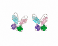 ARETES DE MARIPOSA STERLING PLATA