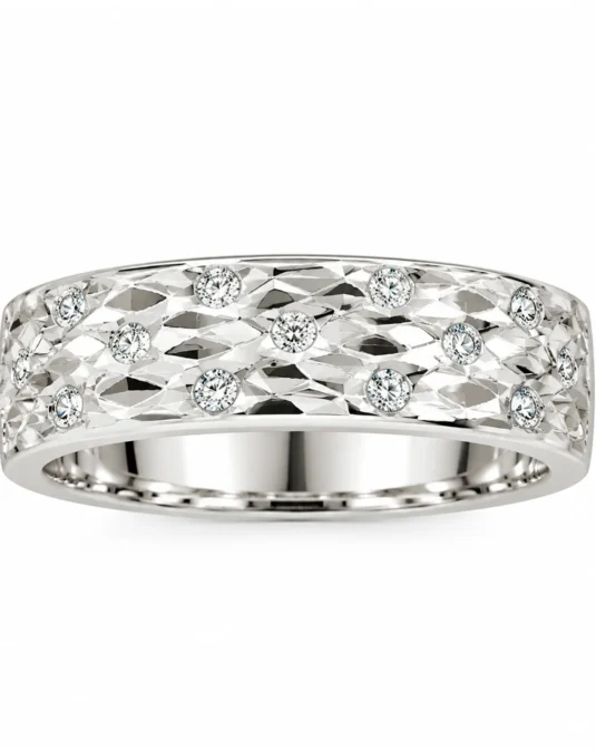 Anillo-Argolla diamantada
