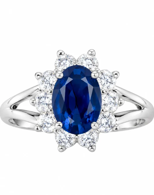 Anillo zirconia tipo flor
