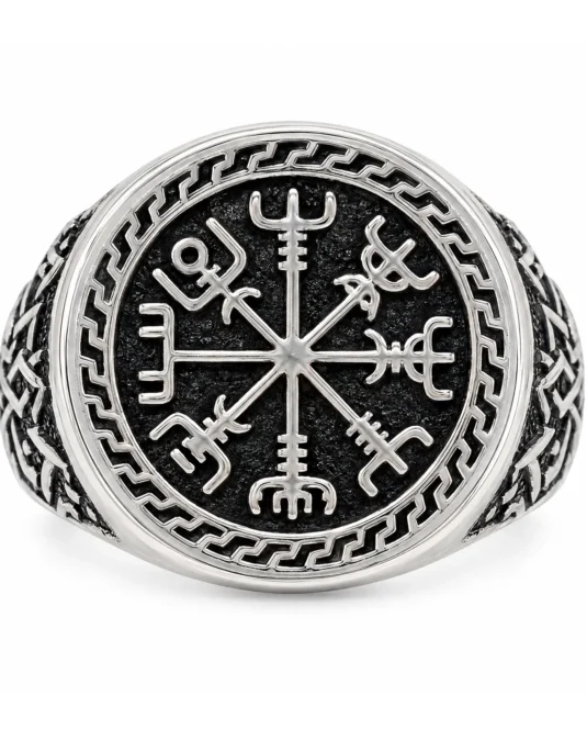 Anillo Caballero Brújula Nórdica