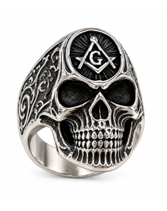 Anillo Caballero Emblema de Calavera