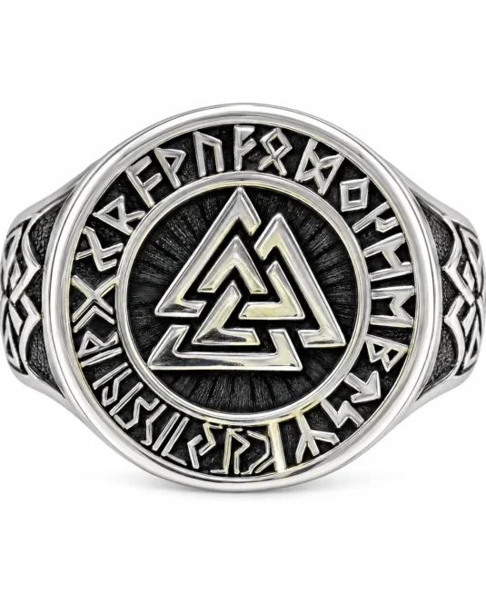 Anillo Caballero Símbolo Triangular