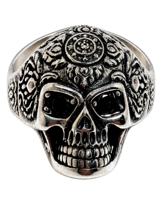 Anillo Caballero Calavera Catrina Detallada