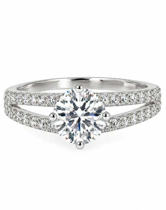 Anillo Diamante con Perlas