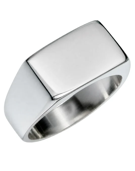 Anillo Plateado Liso Plano