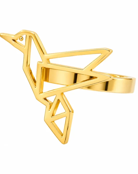 Anillo Dorado Geométrico