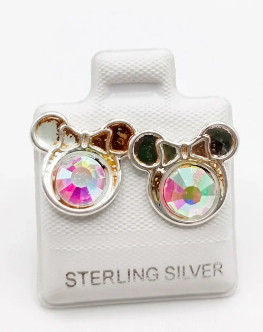 Aretes de Plata Minnie color Dorado