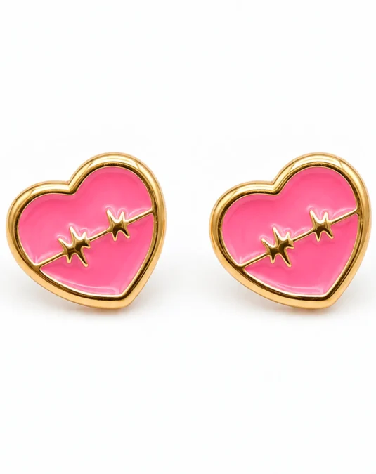 Aretes de Oro de Corazón