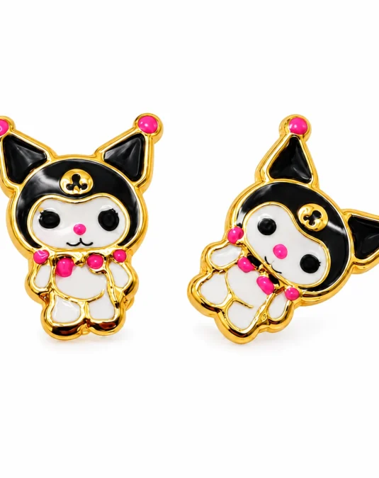 Aretes de Oro de Kuromi