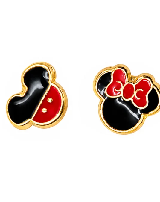 Aretes de Oro de Mickey Mouse