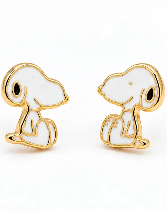 Aretes de Oro de Snnopy