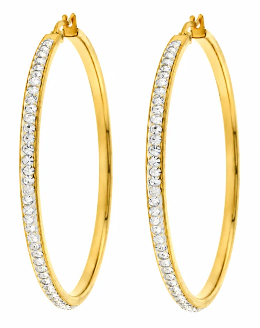 Aretes de Acero Inoxidable Tipo Arracadas Doradas