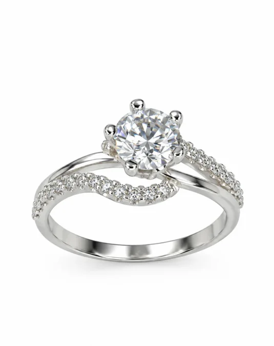 Anillo de Plata en forma Entrelazada