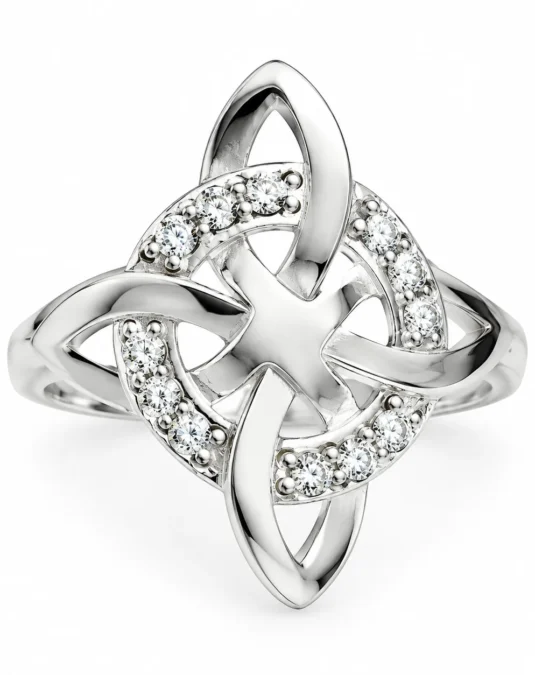 Anillo de Plata en forma de Nudo de Bruja