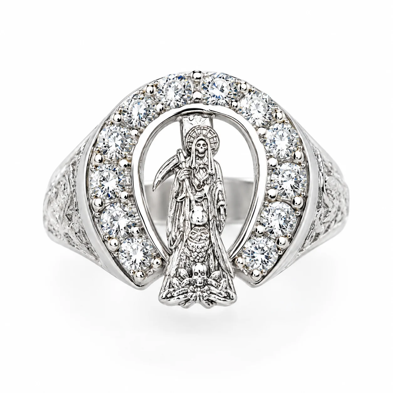Anillo de Plata de Santa Muerte