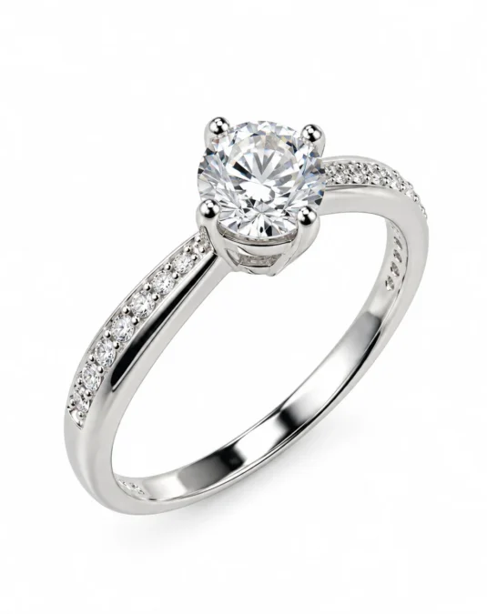Anillo de Plata con Piedra Central