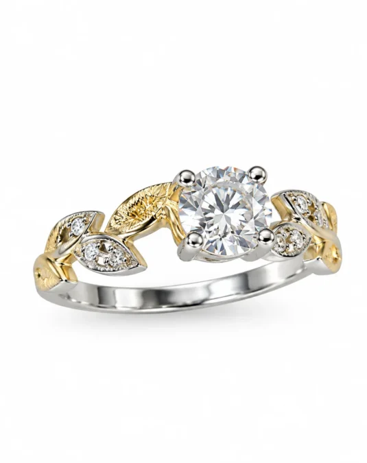 Anillo de Plata en forma de Hojas