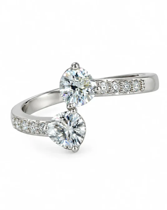 Anillo de Plata estilo Bypass