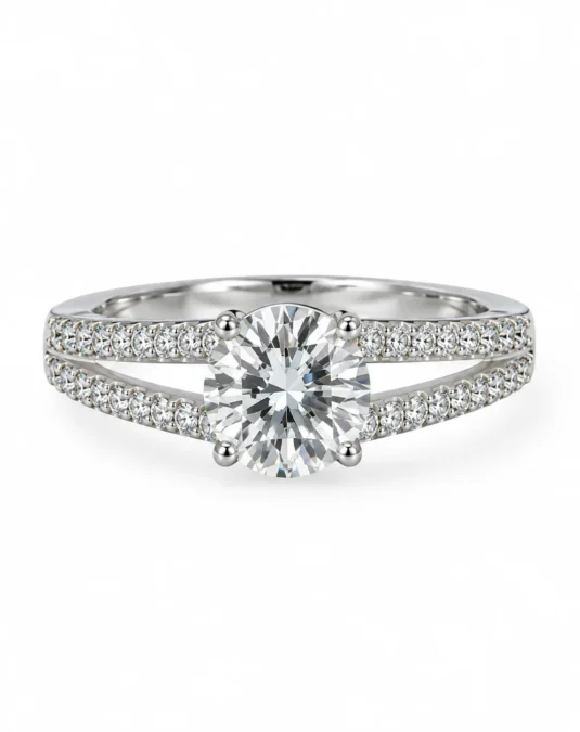Anillo de Plata doble con Piedra Central