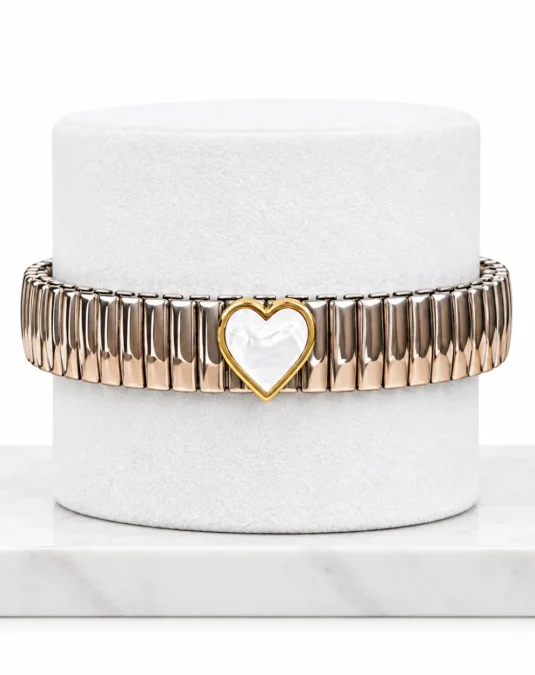 Brazalete Dorado con Corazón