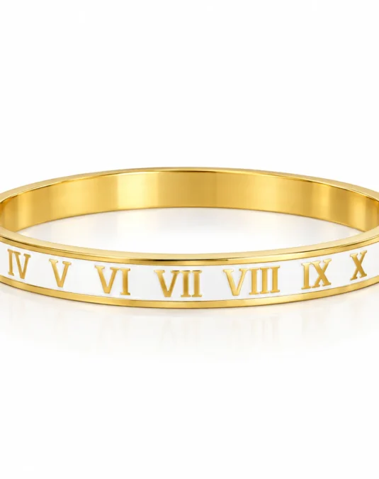 Brazalete Dorado con Números Romanos