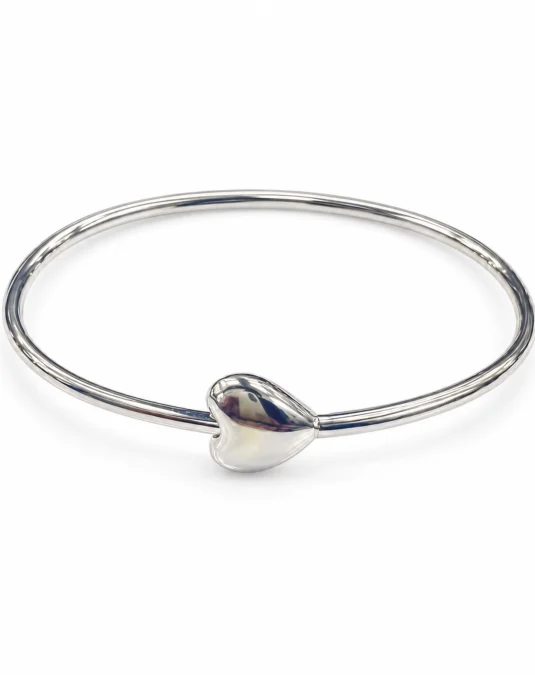 Brazalete de Corazón Plata