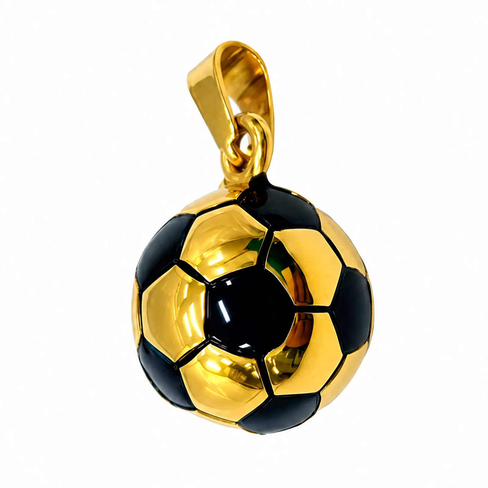 Dije de Balón de Fútbol Soccer Dorado