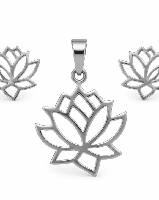 Juego de Acero Inoxidable de Flor de Loto