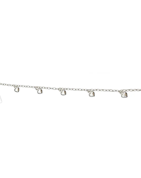 Pulsera de Plata Corazones