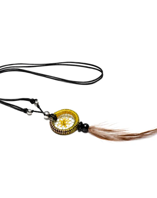 Collar de Atrapasueños Amarillo/Negro