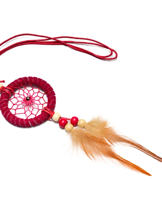 Collar de Atrapasueños Rosa/Naranja