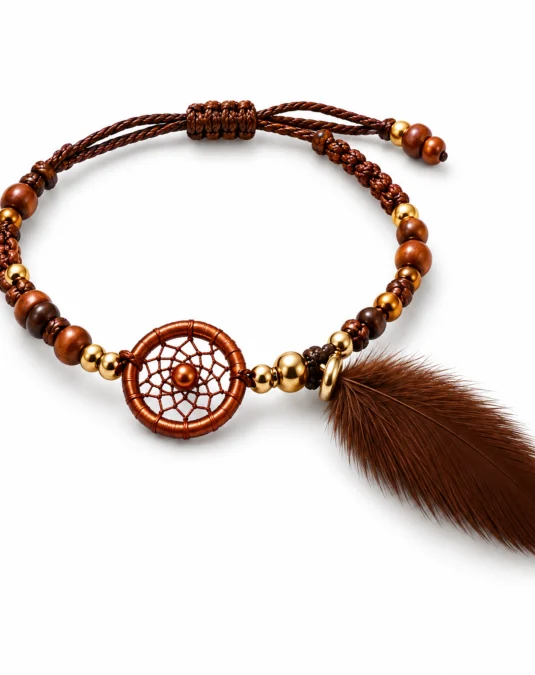 Pulsera de Atrapasueños Café