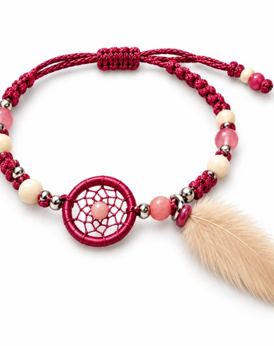 Pulsera de Atrapasueños Rosa