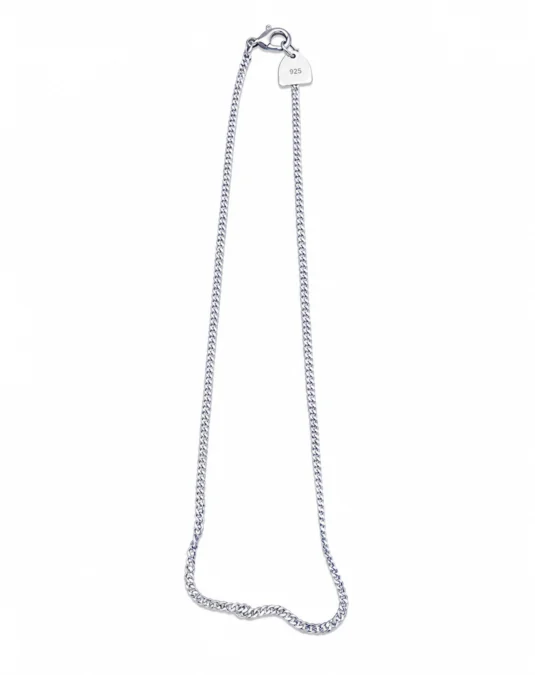Cadena gruesa de plata