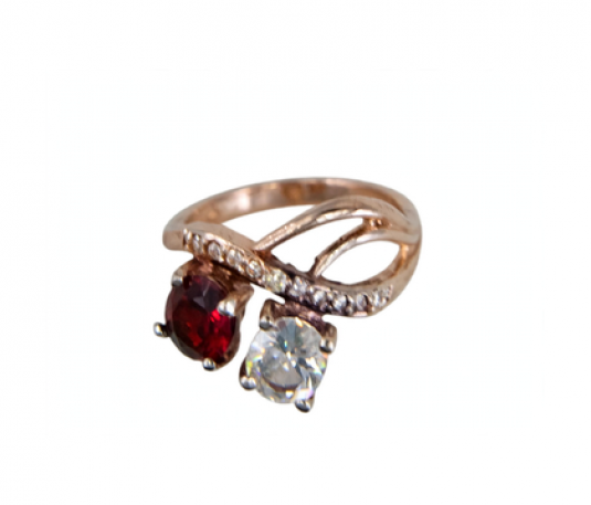 Anillo de Plata con dos Piedras