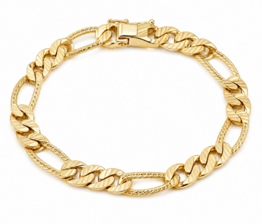 Pulsera de Eslabones Texturizados
