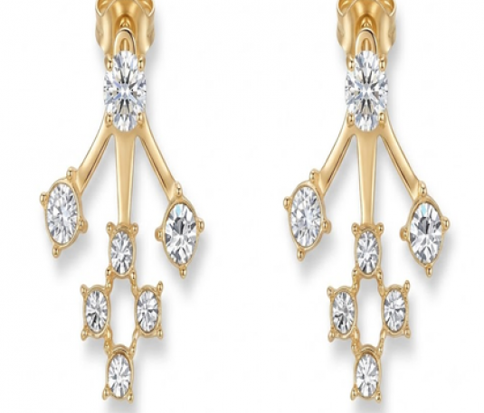 Aretes Chapa de Oro Ramas