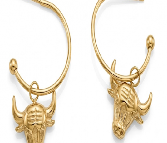 Aretes Chapa de Oro Toro