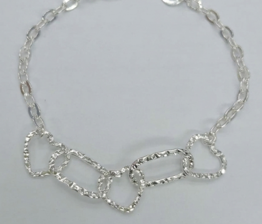 Pulsera de Plata de Cadena Brillante