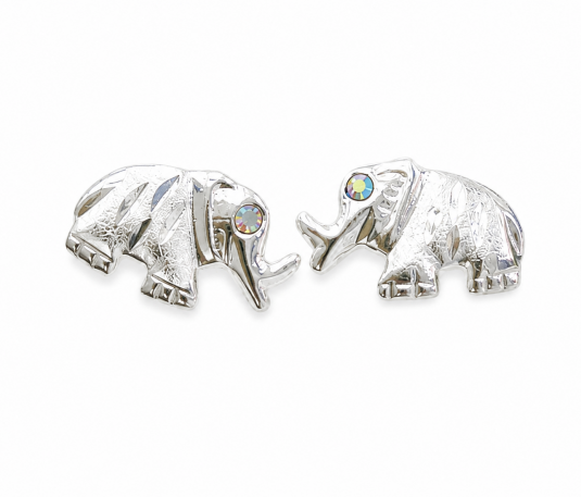 Aretes de Elefante de Sterling Plata