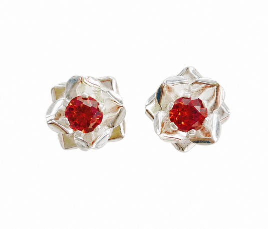Aretes de Flor Sterling Plata