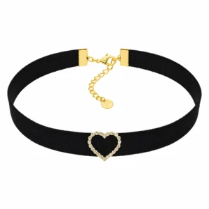 Pulsera de piel/caucho corazón