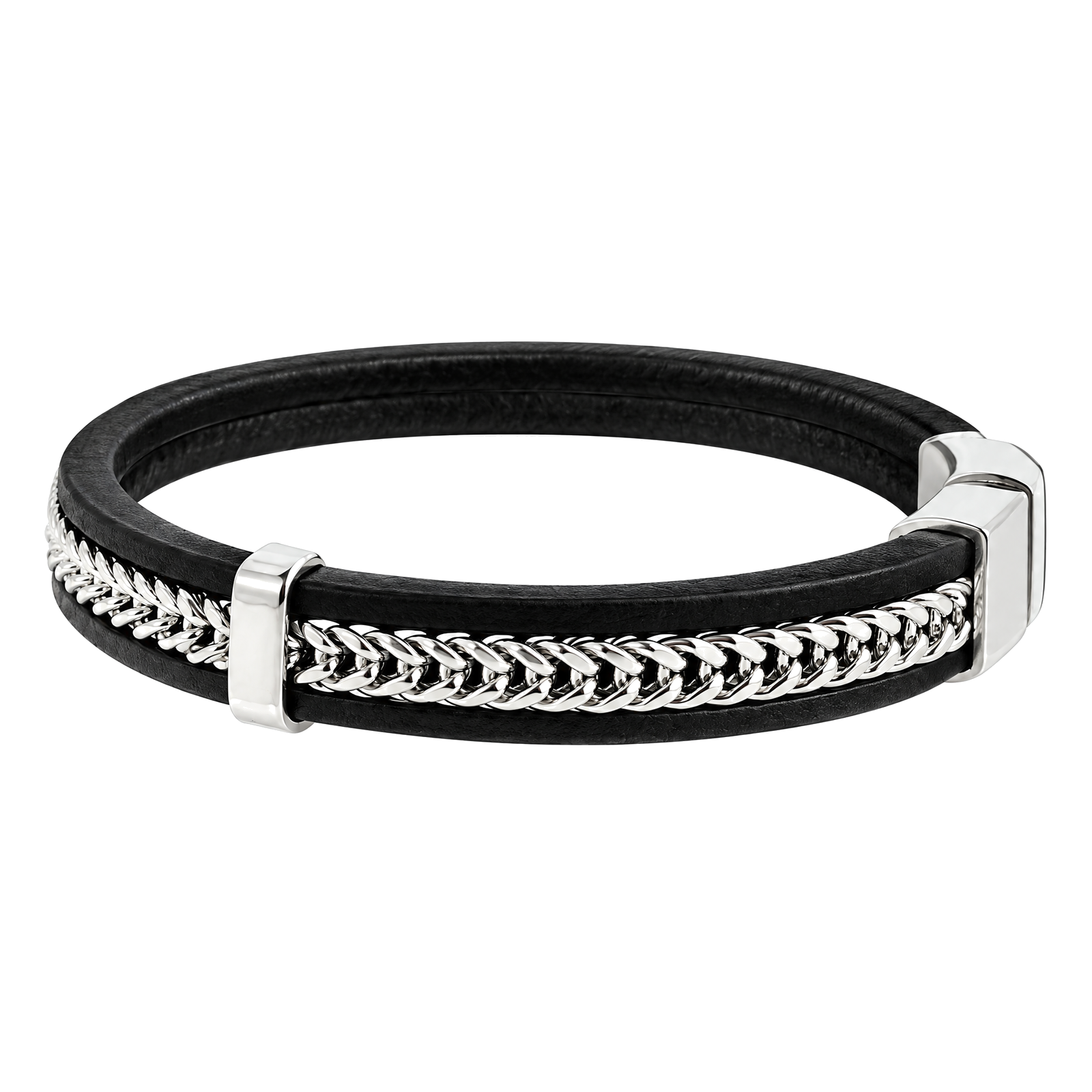 Pulsera de Piel con Eslabones
