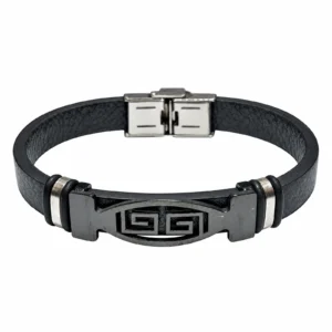 Pulsera de piel/caucho greca griega
