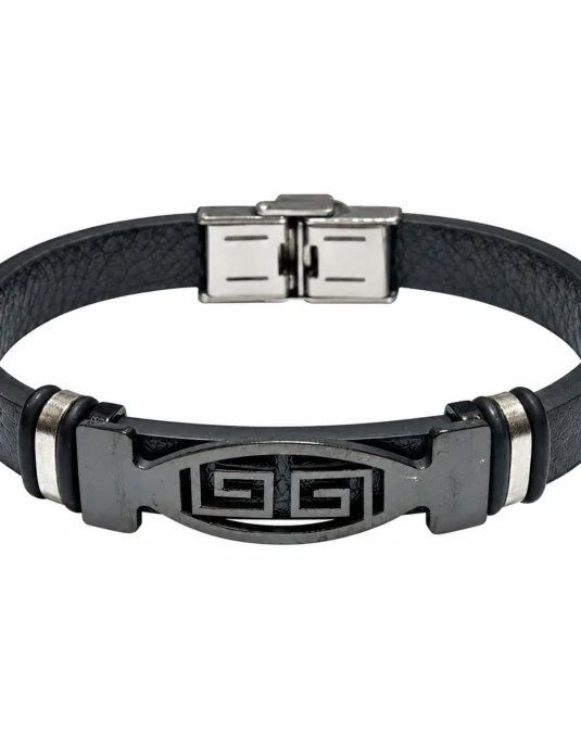 Pulsera de piel/caucho greca griega